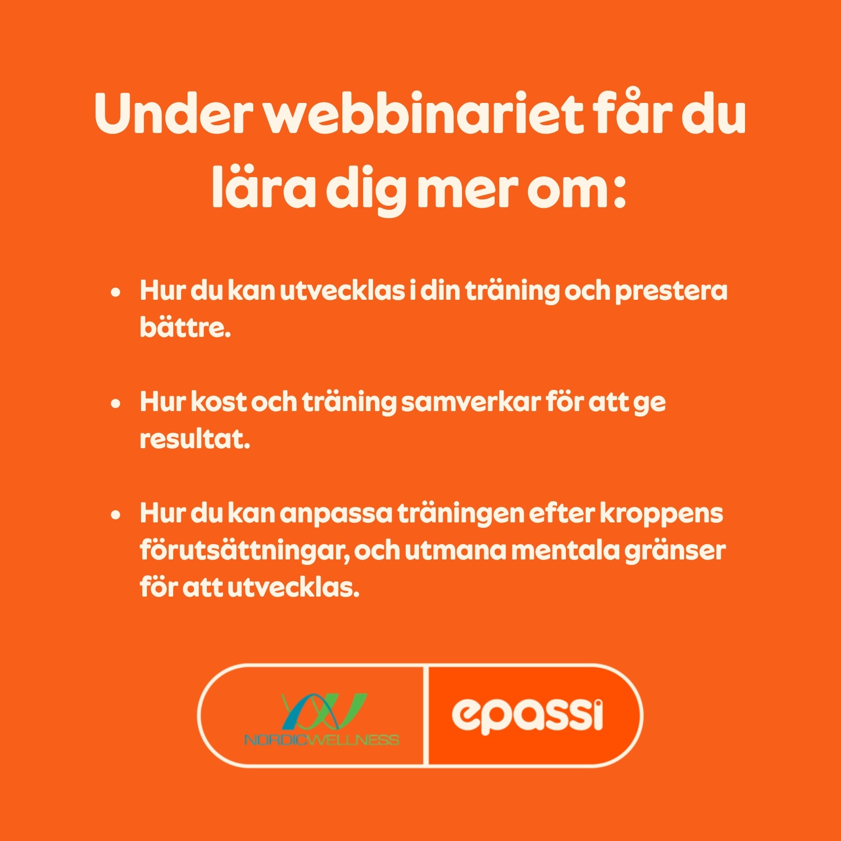 Kost och träning webinar